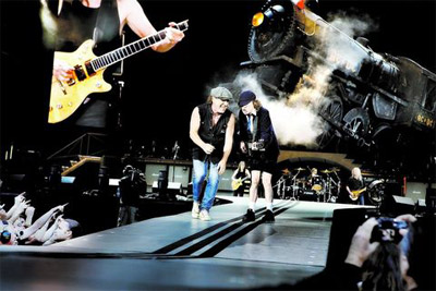 A picture of AC/DC at the Ullevi arena