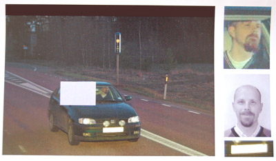 A picture of me getting caught for speeding