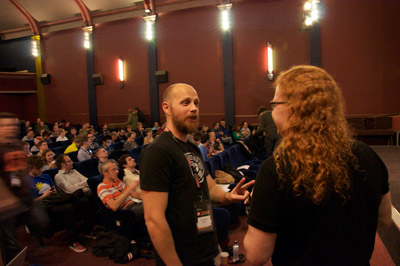 A picture of me and Chris Heilmann just before the conference started
