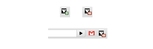 A picture of the Google Chrome toolbar with the HTML validator badge