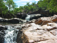 Gunlom Falls, ovanför det stora vattenfallet