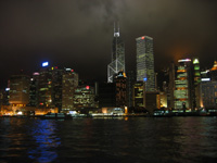 Hong Kong Island på kvällen