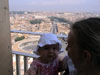 Picture of Fredrika and Emilia at the top of St Peter's Basilica's dome